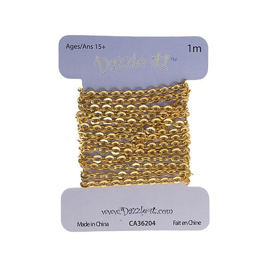 Chain Rolo 2x2.5mm Links Brass 1m