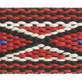 Garniture brodée de 3/4 po, noir et rouge 5 pi/paquet