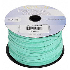 3mm Faux Suede Lace Turquoise 50m