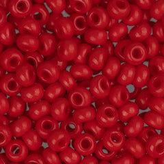 8/0 Czech Seed Beads #1003V Opaque Medium Red 22g