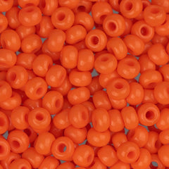8/0 Czech Seed Beads #1582V Opaque Orange 22g