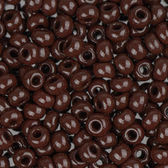 8/0 Czech Seed Beads #1585V Opaque Dark Brown 22g