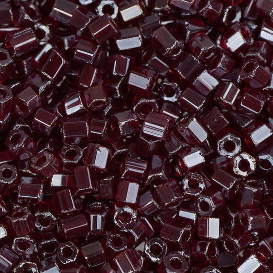 10/0 Czech 2 Cut Seed Beads Luster Garnet 22g