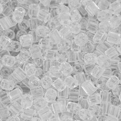 10/0 Czech 2 Cut Seed Beads Transparent Crystal 22g