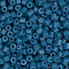 10/0 Czech 2 Cut Seed Beads Opaque Dark Blue 22g