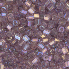 10/0 Czech 2 Cut Seed Beads Transparent Light Purple AB 22g