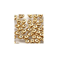Czech Miniduo Beads 8g Crystal Bronze Pale Gold