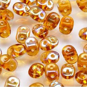 *Czech Miniduo Beads Crystal Celsian 8g
