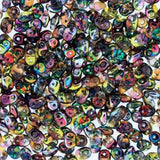 *Czech Miniduo Beads Magic Orange Grey 8g
