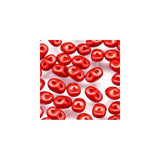 *Czech Miniduo Beads 8g Chalk Lava Red