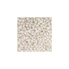 Czech Miniduo Beads 8g Chalk White Luster