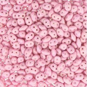 Czech Miniduo Beads 8g Craie Lustre Lilas