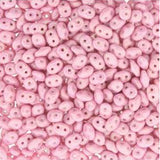 Czech Miniduo Beads 8g Craie Lustre Lilas