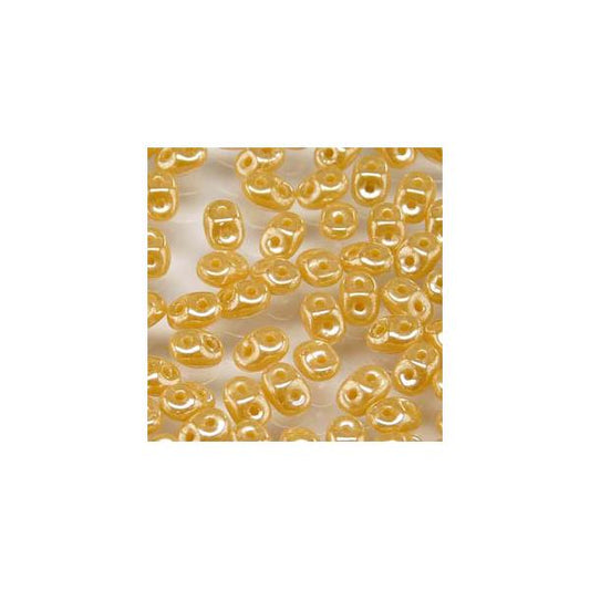 *Czech Miniduo Beads 6g Ivory White Luster