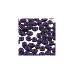 Czech Miniduo Beads 8g Metallic Suede Purple