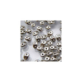 *Czech Miniduo Beads 8g Jet Silver Pastel Matte