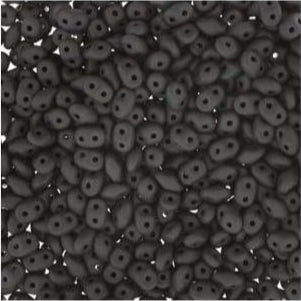 Tchèque Miniduo Perles 8g Jet Mat