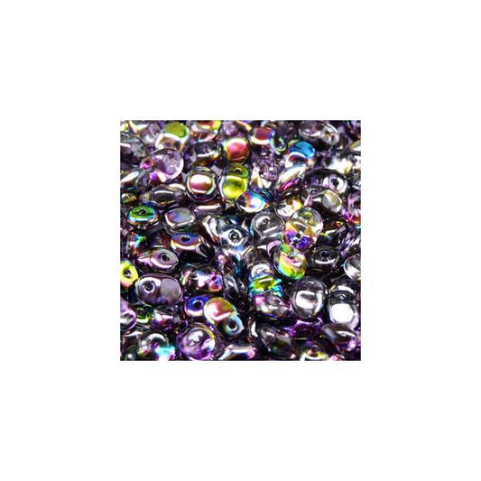 Perles Tchèques Superuno 22g Cristal Magique Violet Gris