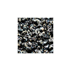 Czech Superuno Beads 22g Jet Picasso