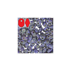 Czech Superuno Beads 22g Opaque Blue Travertine