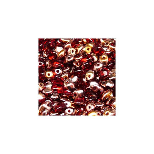 Perles tchèques Superuno 22g Ruby Capri Gold