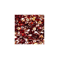 Czech Superuno Beads 22g Ruby Capri Gold