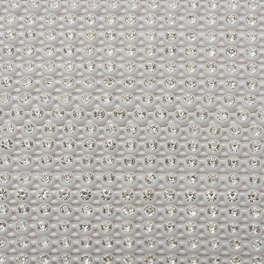Plastic Rhinestone Banding 2mm White/Crystal by the Yard
