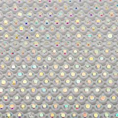 Plastic 2.4mm White AB Rhinestone Banding 10yd/pk