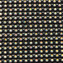 Plastic 2mm Black AB Rhinestone Banding 10yd/pk