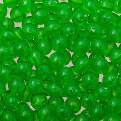 8mm Round Plastic Beads 1000/pk - Fluorescent Green