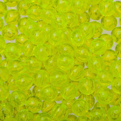 8mm Round Plastic Beads 1000/pk - Fluorescent Chartreuse