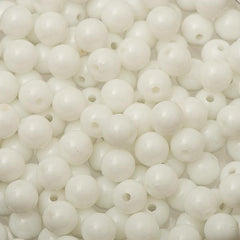 8mm Round Plastic Beads 1000/pk - White