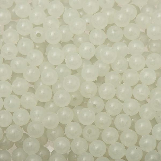 Round Plastic Beads 6mm Glow In The Dark 1000/pk