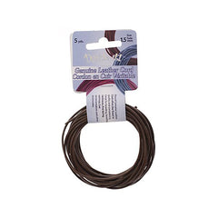 1.5mm Brown Leather Cord 5yd