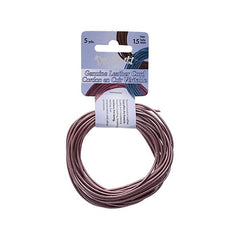1.5mm Metallic Pink Leather Cord 5yd