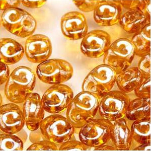 Tchèque Miniduo Perles 8g Lustre Topaze