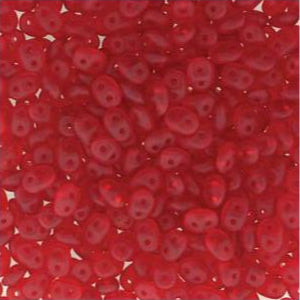 Tchèque Miniduo Perles 8g Rubis Mat