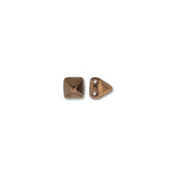 Perles à clous pyramides tchèques de 6 mm 25/fil - Jet Bronze