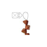 Perles à clous pyramides tchèques de 6 mm 25/fil - Corail Lumi Pecan