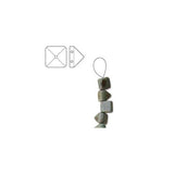 Perles à clous pyramide tchèques de 6 mm 25/fil - Blanc mat