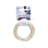 Cordon en cuir ivoire métallisé 2 mm 5 m