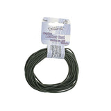 Cordon en cuir olive foncé métallisé 2 mm 5 m