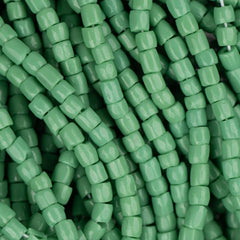 10/0 Czech 3 Cut Seed Beads Opaque Medium Dark Green Hank