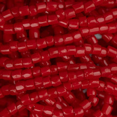10/0 Czech 3 Cut Seed Beads Opaque Medium Dark Red Hank