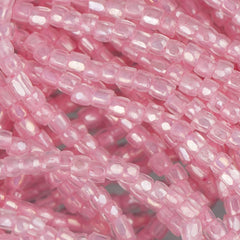 10/0 Czech 3 Cut Seed Beads Crystal Light Pink Hank