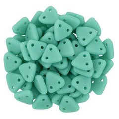 Triangle Beads Matte Turquoise 6g Vial