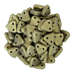 Triangle Beads Metallic Suede Gold 9g Vial