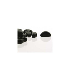 *Czech Half Moon Beads 50/strand - Jet Black