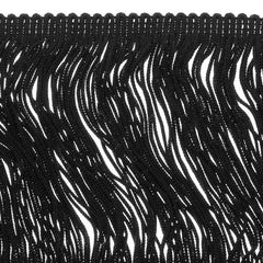 14 inch Black Chainette Fringe by the yard