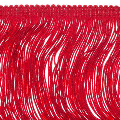 14 inch Dark Red Chainette Fringe by the yard